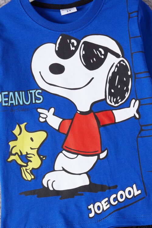 Mavi Cool Karakter Baskılı Erkek Çocuk Şortlu Takım 15288