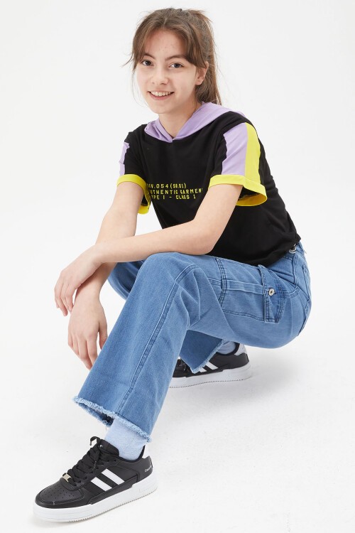 Mavi Kargo Cepli Yüksek Bel Kız Jean Pantolon 15245