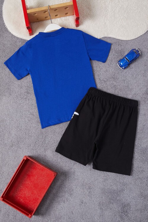 Mavi Sonic Karakter Baskılı Erkek Çocuk Şortlu Takım 15285