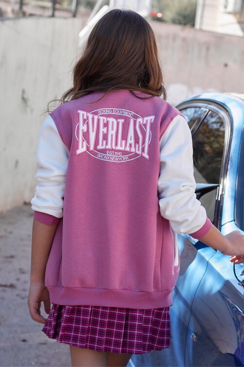 Sırt Logolu Nakışlı Kız Kolej Ceket 14629