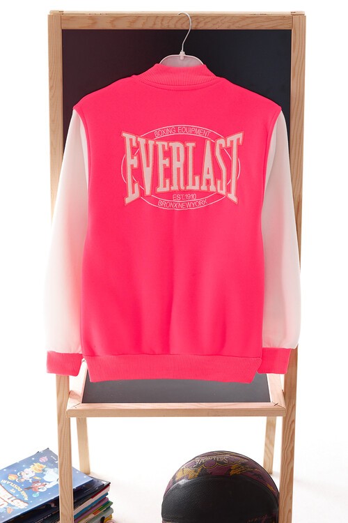 Sırt Logolu Nakışlı Kız Kolej Ceket 14629