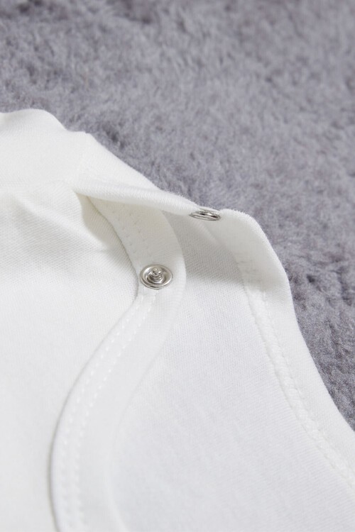 Unisex Uzun Kollu Çıtçıtlı Bebek Badi 14985