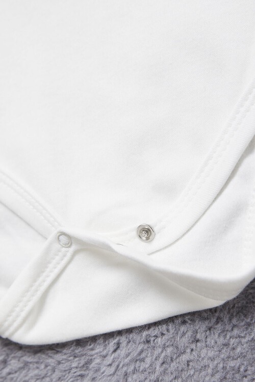 Unisex Uzun Kollu Çıtçıtlı Bebek Badi 14985