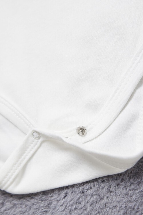 Unisex Uzun Kollu Çıtçıtlı bebek Badi 14669