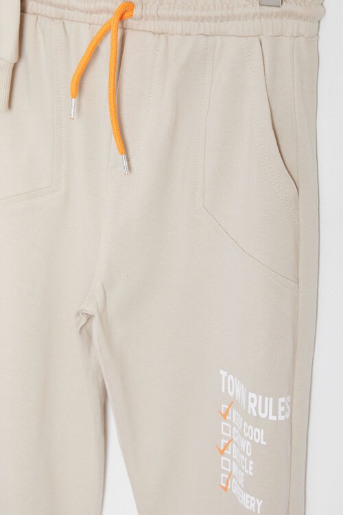 Yazı Baskılı Fermuarlı Yaka Erkek Çocuk Eşofman Takımı 14994