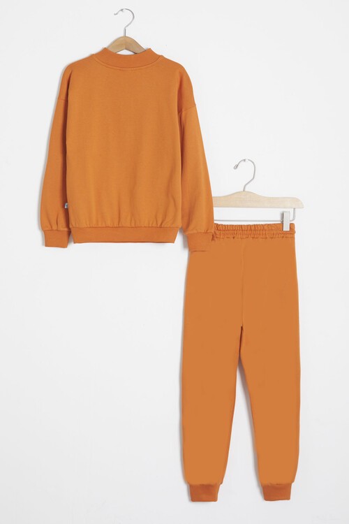 Yazı Baskılı Fermuarlı Yaka Erkek Çocuk Eşofman Takımı 14994