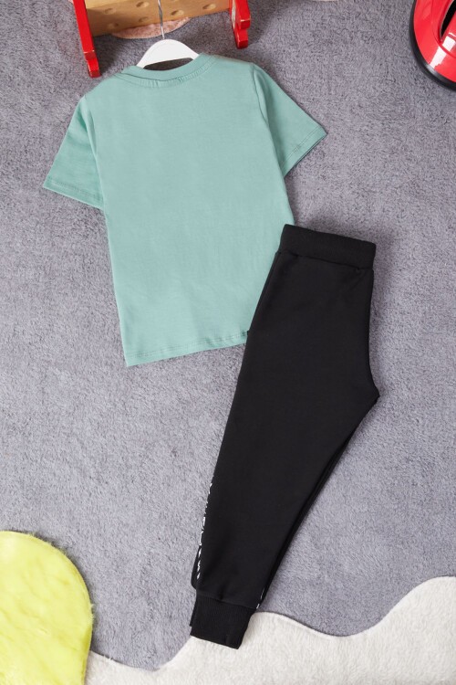 Yeşil Örümcek Adam Baskılı Tişörtlü Erkek Çocuk Takım 15219