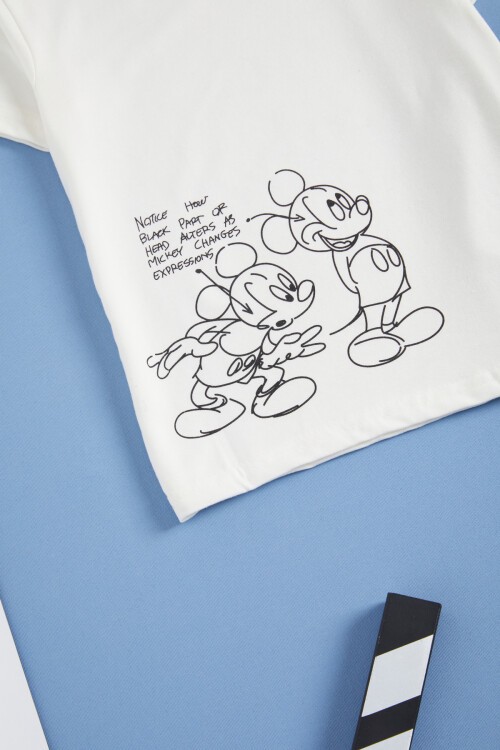 Beyaz Karakter Baskı Erkek Çocuk Alt Üst Takım 16039