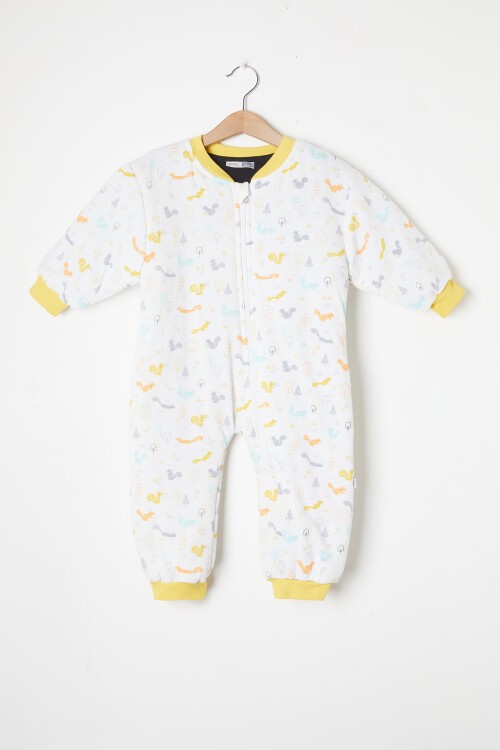 Beyaz Sincap Baskılı Kız Çocuk Uyku Tulumu 16359