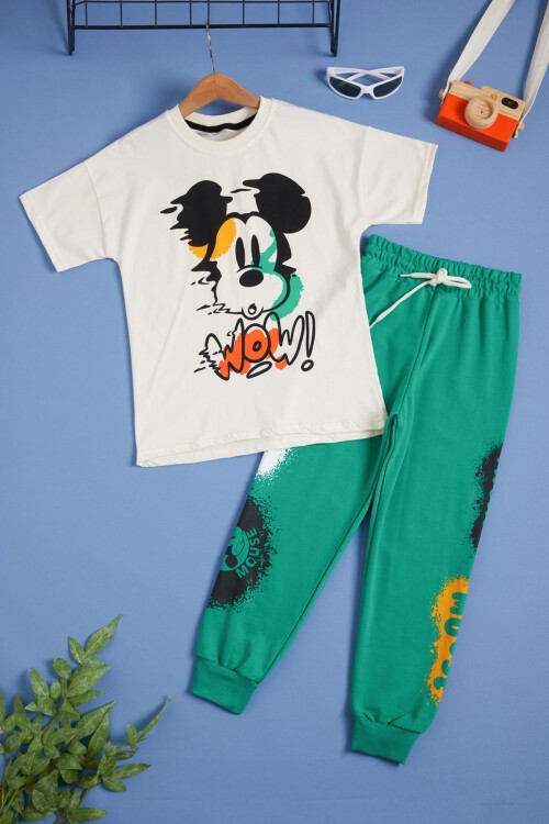 Erkek Çocuk Mickey Baskılı Yazlık Takım  15586