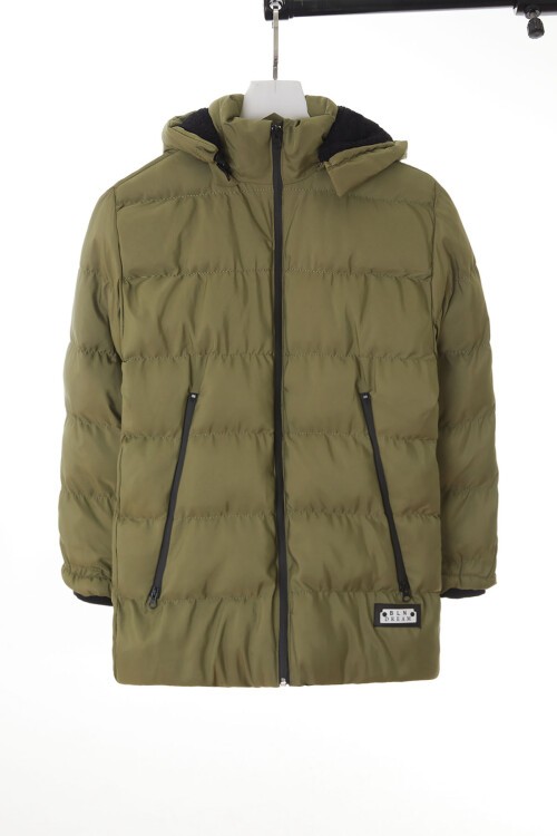 Erkek Çocuk Mont BLN Dream Baskılı Kapşonlu Şişme Mont 14541