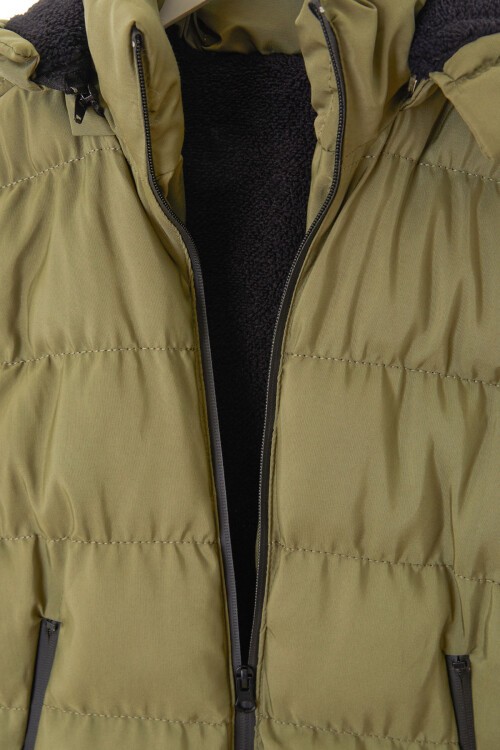 Erkek Çocuk Mont BLN Dream Baskılı Kapşonlu Şişme Mont 14541