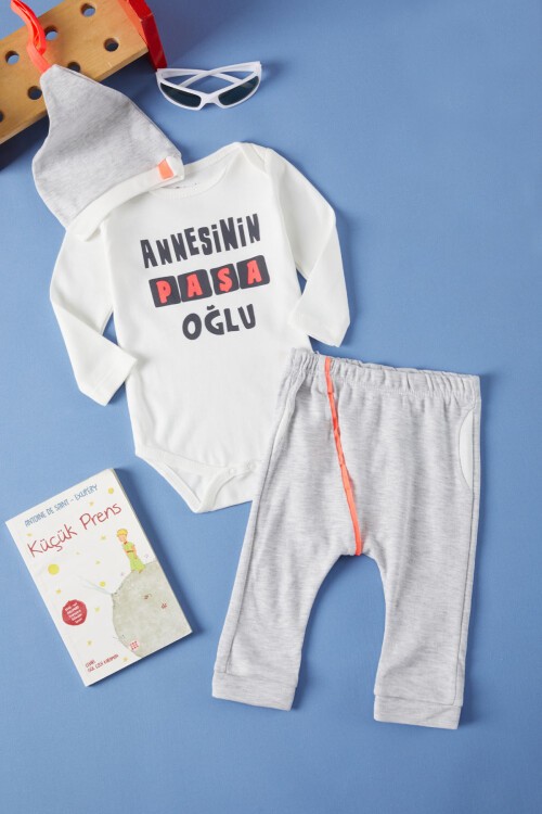Erkek bebek Sevimli Tulum Takımı 15469