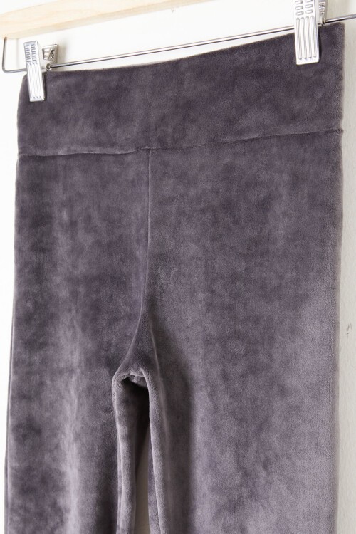 Füme İspanyol Paça Kadife Tayt Kız Çocuk 16480