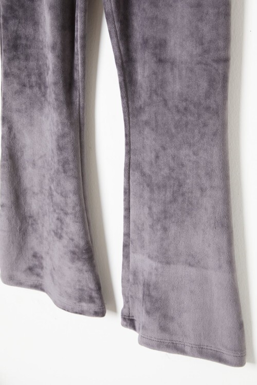 Füme İspanyol Paça Kadife Tayt Kız Çocuk 16480