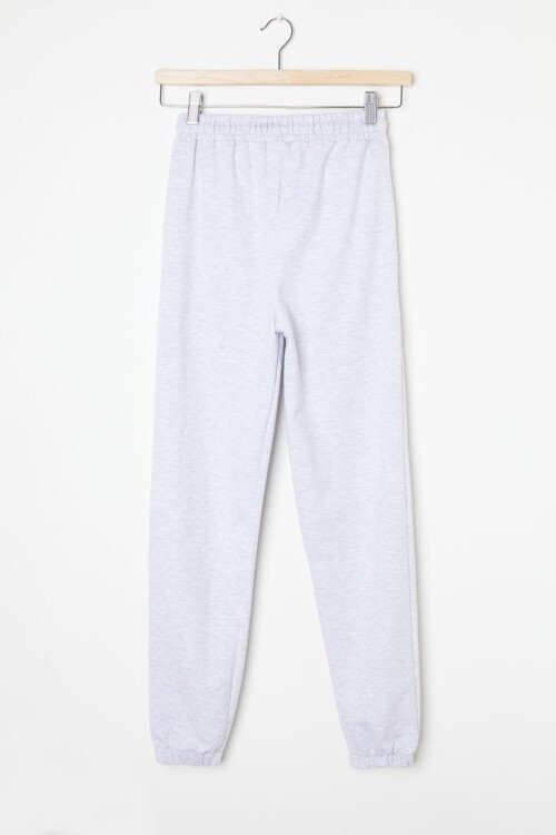 Gri Bel ve Paça Lastikli Basic Erkek Çocuk Okul Eşofman Altı 16256