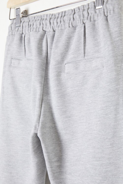 Gri Beli Lastikli Duble Paça Erkek Çocuk Eşofman Altı 16531