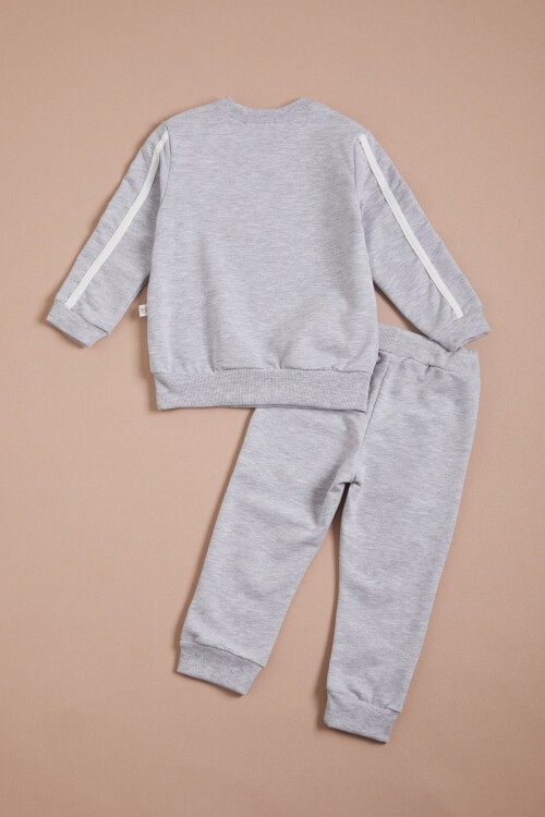 Gri Şeritli Erkek Bebek Takımı 16135