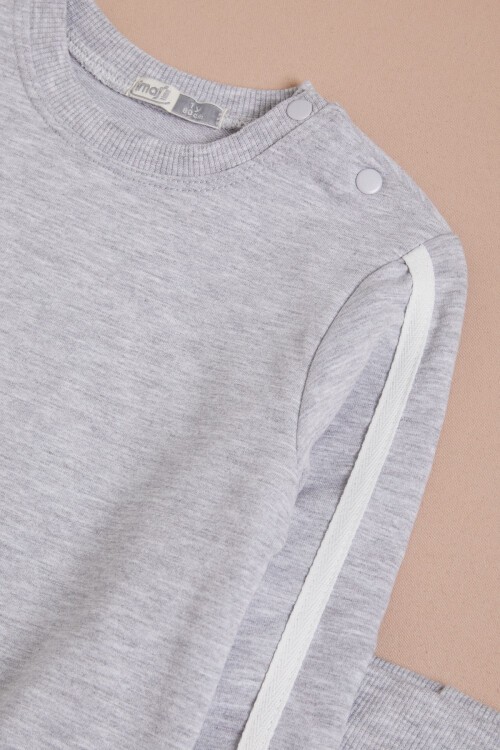 Gri Şeritli Erkek Bebek Takımı 16135