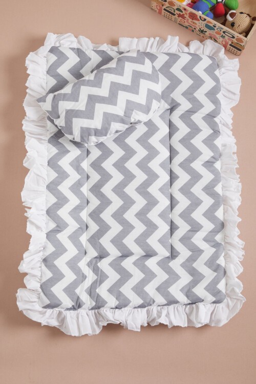 Gri Yıldızlı Yastıklı Bebek Alt Açma 16102