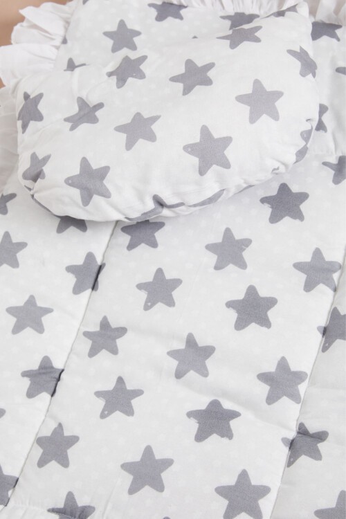 Gri Yıldızlı Yastıklı Bebek Alt Açma 16102