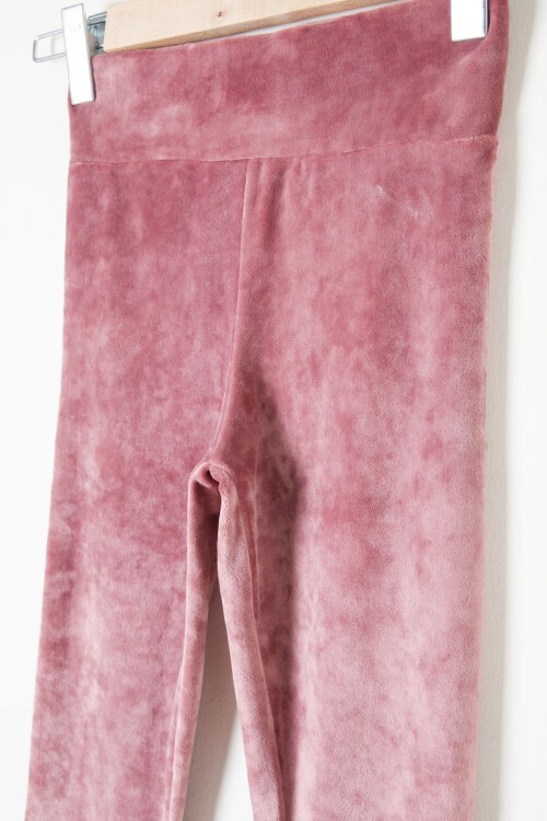 Gül Kurusu İspanyol Paça Kadife Tayt Kız Çocuk 16478