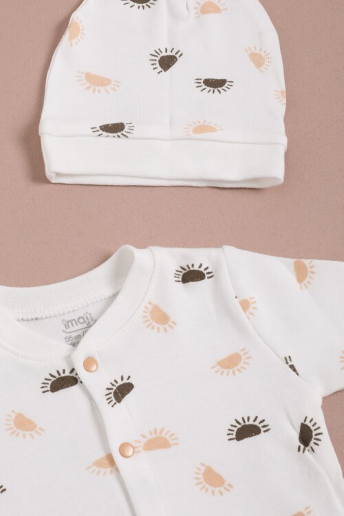 Güneş Baskılı Patikli Yenidoğan Bebek 5li Zıbın Seti 16120