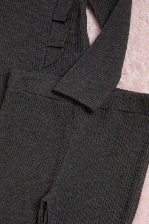 Haki İspanyol Paça Fırfırlı Kız Çocuk Takım 16391