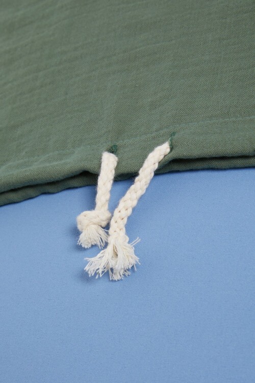 Haki Kapüşonlu Erkek Çocuk Yazlık Eşofman Takımı 15534