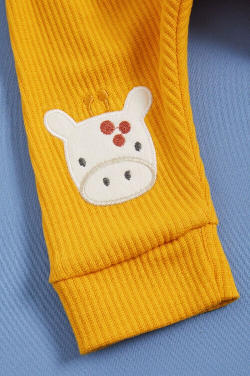 Kahve Ayıcıklı Çıtçıtlı Badili 3lü Erkek Bebek Takım 15688