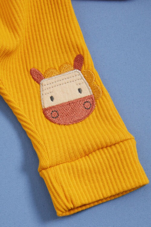 Kahve Ayıcıklı Çıtçıtlı Badili 3lü Erkek Bebek Takım 15688