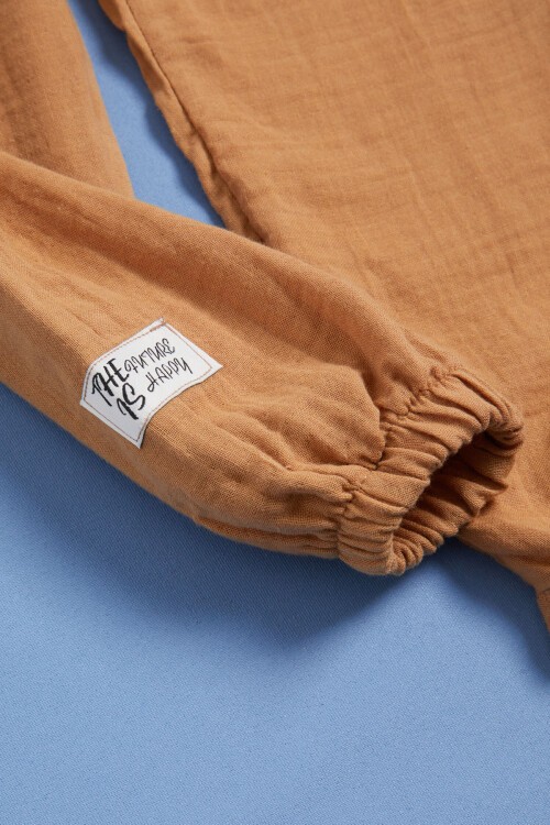 Kahverengi Kapüşonlu Erkek Çocuk Yazlık Eşofman Takımı 15532