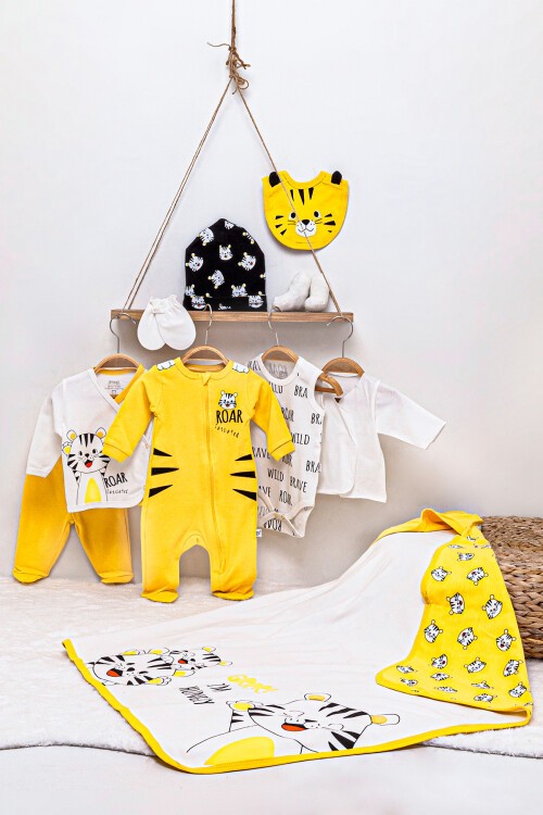 Kaplan Baskılı 10lu Bebek Hastane Çıkışı Seti 16566