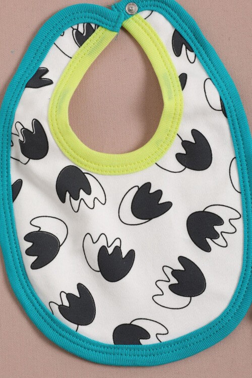 KaplumBağa Baskılı Erkek Bebek Yenidoğan 5li Zıbın Seti 16124