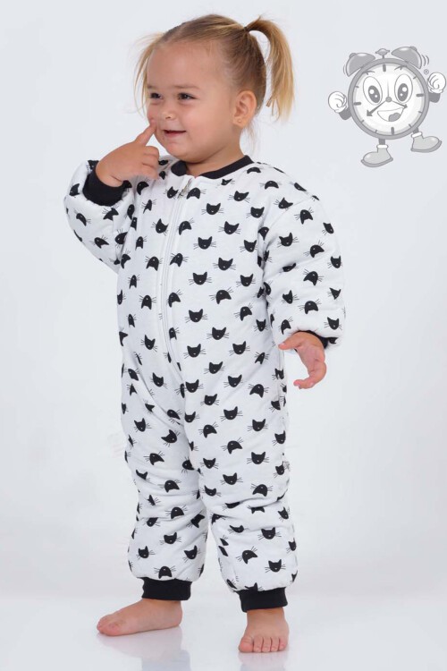 Kedi Desenli Kız Çocuk Uyku Tulumu 16362
