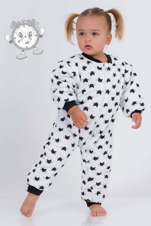 Kedi Desenli Kız Çocuk Uyku Tulumu 16362