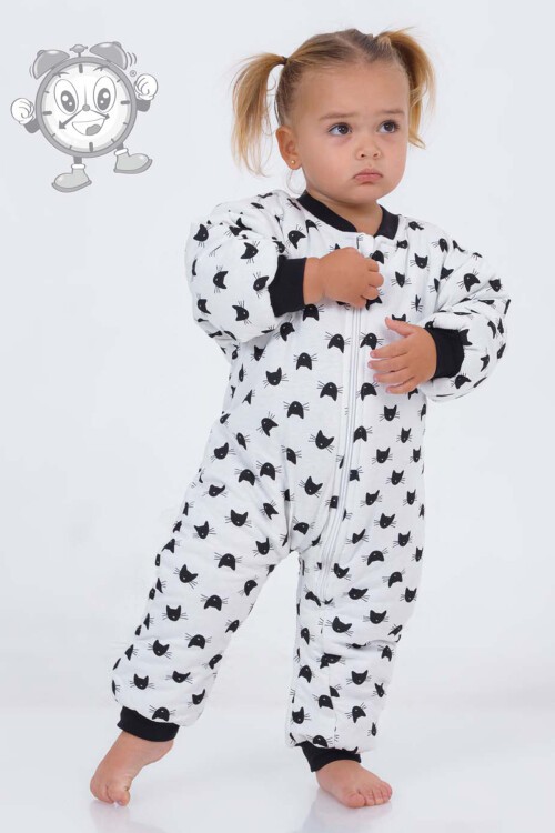 Kedi Desenli Kız Çocuk Uyku Tulumu 16362