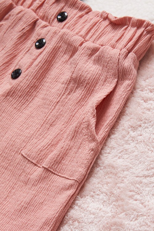 Kelebek Baskılı Payetli Kız Çocuk Şortlu Takım 15387