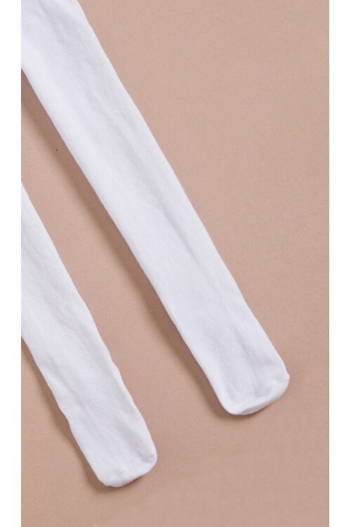 Kız Bebek Beyaz Külotlu Çorap 16090