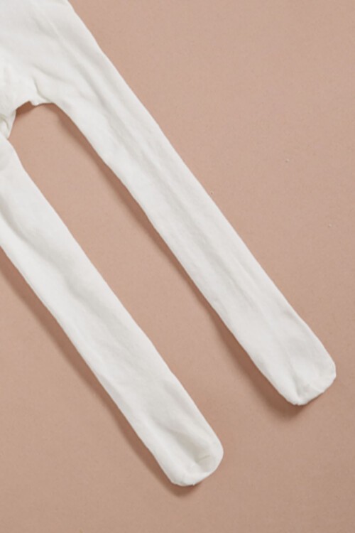 Kız Bebek Ekru Külotlu Çorap 16092