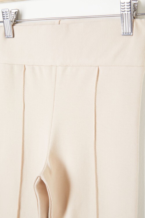 Kız Çocuk 2li Düz Tayt Siyah-Krem 16381