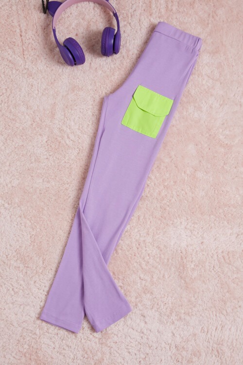 Kız Çocuk Baskılı Tayt 10-15 Yaş 13967