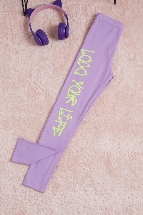 Kız Çocuk Baskılı Tayt 10-15 Yaş 13967