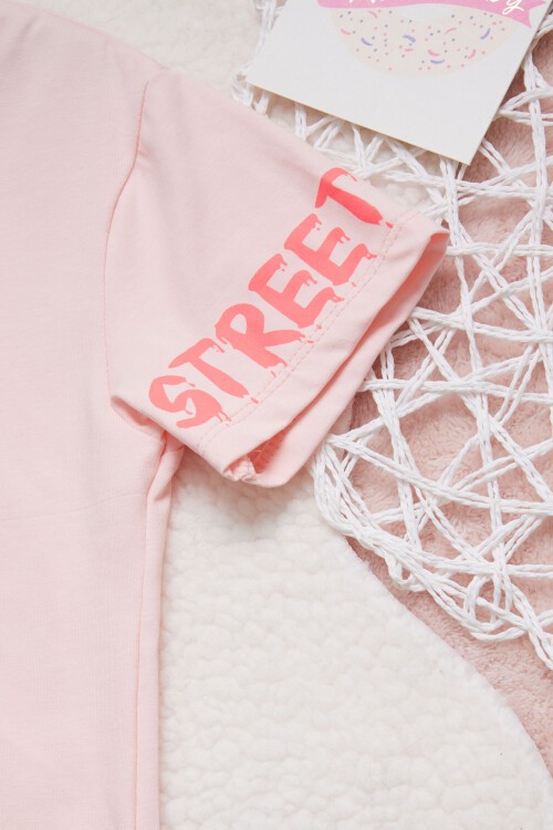 Kız Çocuk Cep Detaylı Şortlu Yazlık Takım 15355