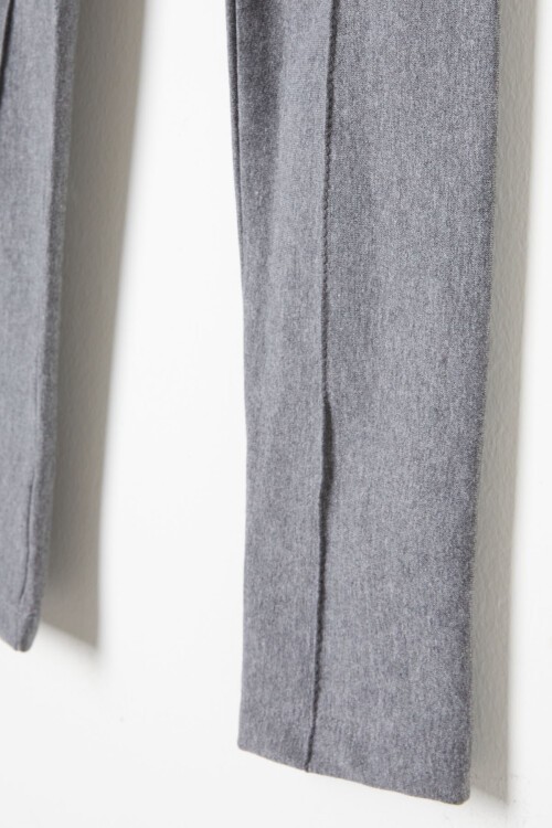 Kız Çocuk Gri Basic Düz Tayt 16389