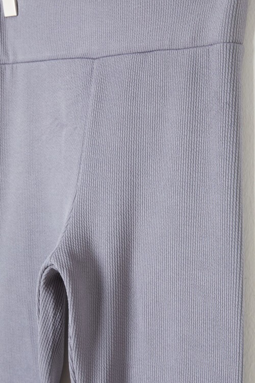 Kız Çocuk Gri Fitilli Düz Tayt 16396