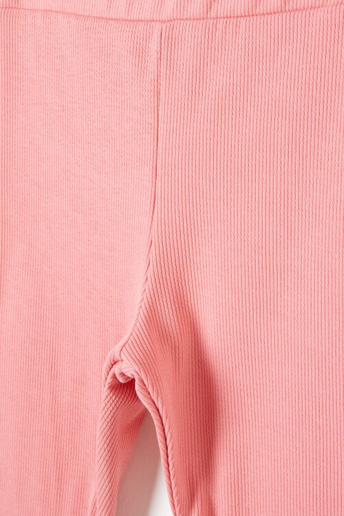 Kız Çocuk Kaşkorse Fitilli 2li Tayt Siyah-Pembe 16368