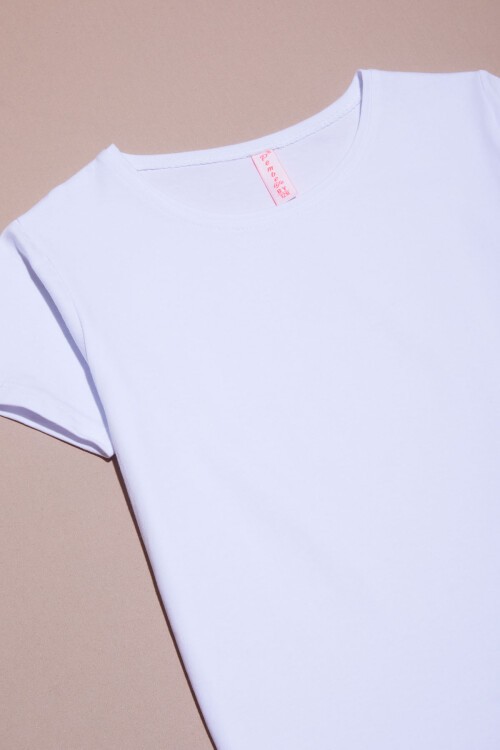 Kız Çocuk Kısa Kollu 2li Düz Badi Siyah-Beyaz 16374