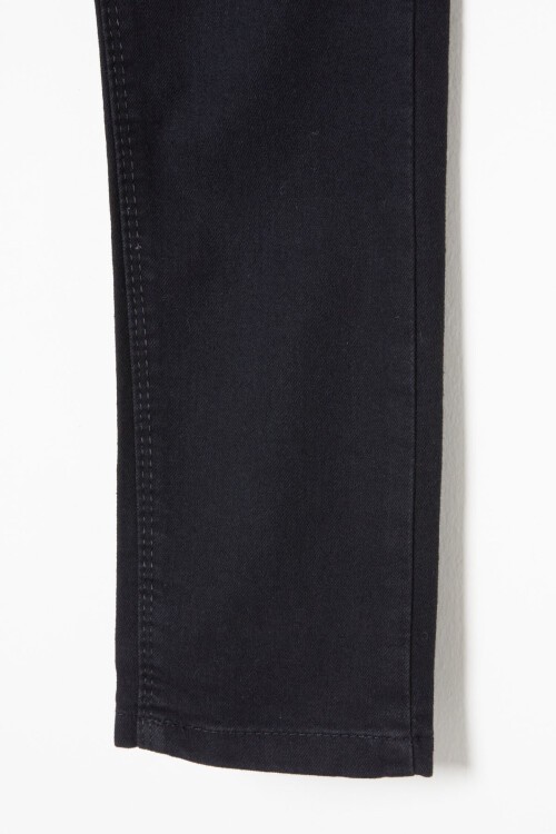 Kız Çocuk Likralı Siyah Jean Pantolon 16251