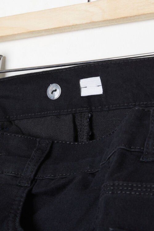 Kız Çocuk Likralı Siyah Jean Pantolon 16251